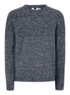 Topman Mens Blue And White Zig Zag Sweater