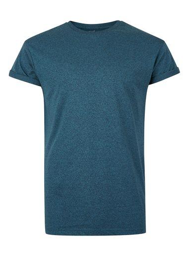 Topman Mens Green Teal And Black Muscle Fit T-shirt