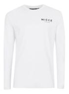 Topman Mens Nicce White Contrast Logo Long Sleeve T-shirt