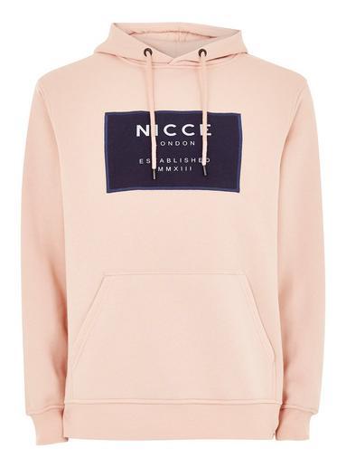 Topman Mens Nicce Pink 'mmxiii' Hoodie