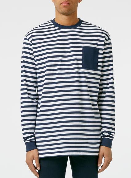 Topman Mens Blue Legends Navy Stripe T-shirt*