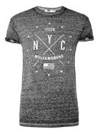 Topman Mens Black Williamsburg Print Roller T-shirt