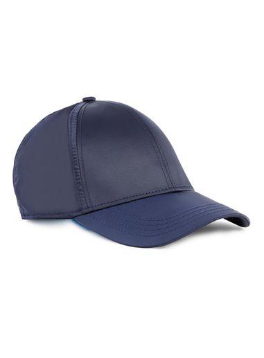 Topman Mens Blue Navy Nylon Curved Peak Cap