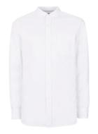 Topman Mens White Back Neck Taping Oxford Shirt