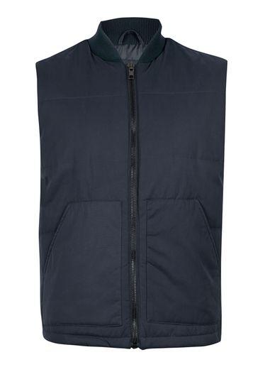 Topman Mens Blue Padded Gilet