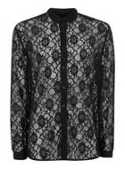 Topman Mens Black Lace Muscle Fit Shirt