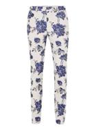 Topman Mens Blue And White Floral Skinny Suit Pants