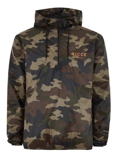 Topman Mens Multi Nicce's Khaki Camouflage Jacket