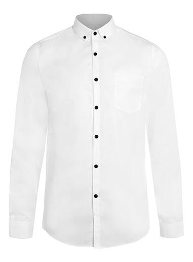 Topman Mens White Button Down Dress Shirt