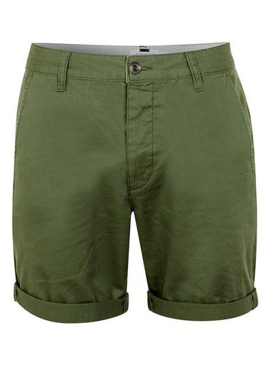 Topman Mens Green Khaki Chino Shorts