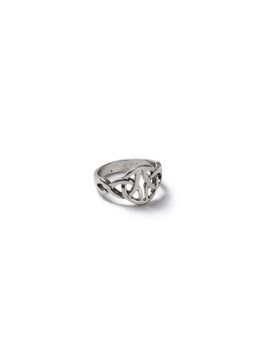 Topman Mens Silver Look Swirl Pattern Ring*