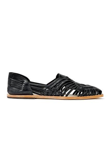 Topman Mens Hudson Black Leather Sandals