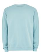 Topman Mens Blue Turquoise Drop Shoulder Sweatshirt