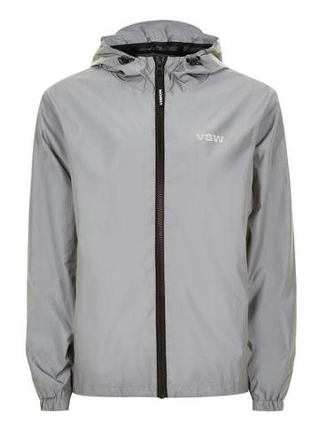 Topman Mens Silver Vision Street Wear Reflective 3m Jacket
