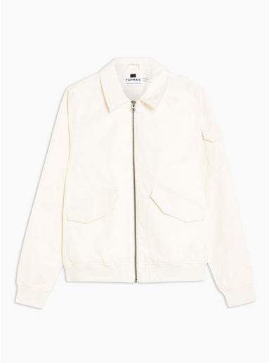Topman Mens Cream Off White Ma2 Bomber Jacket