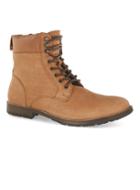 Topman Mens Brown Tan Leather Tall Boots