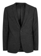 Topman Mens Black Stripe Skinny Fit Cotton Suit Jacket
