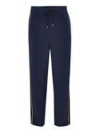Topman Mens Navy Stacked Wide Leg Joggers With Side Panel