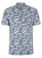 Topman Mens Blue White Marble Shirt