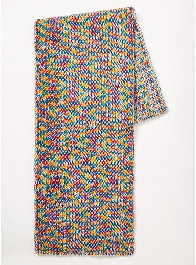 Topman Mens Multi Grey Twist Knitted Scarf