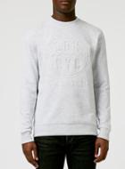 Topman Mens Grey London Nyc Print Sweatshirt