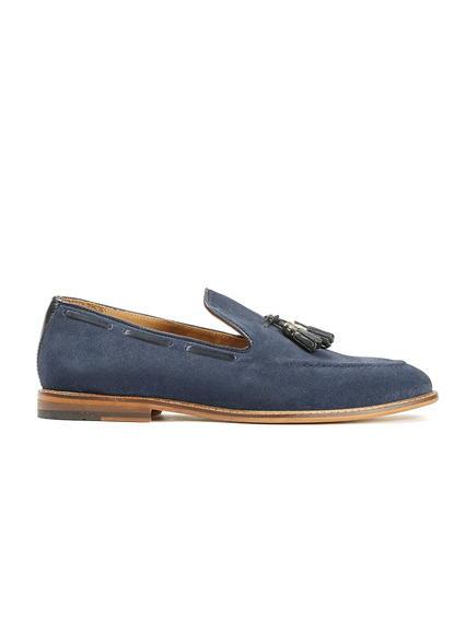 Topman Mens Blue Ben Sherman Navy Suede Tassel Loafers