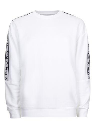 Topman Mens White Unknown Taping Sweatshirt