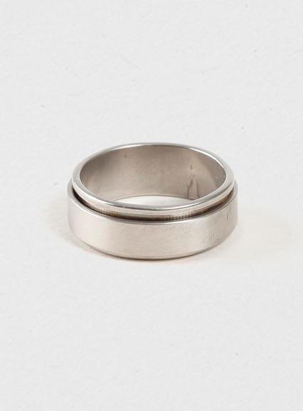 Topman Mens Metallic Stainless Steel Spinner Ring*
