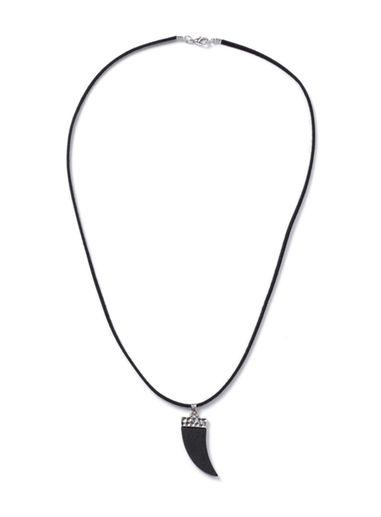 Topman Mens Black Wood Shard Necklace*