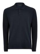 Topman Mens Selected Homme Navy Organic Cotton Polo