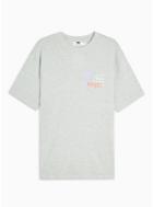 Topman Mens Grey 'new York' Oversized T-shirt