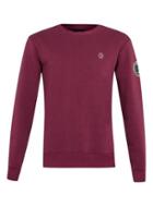 Topman Mens Red Jog On Burgundy Side Zip Sweatshirt*