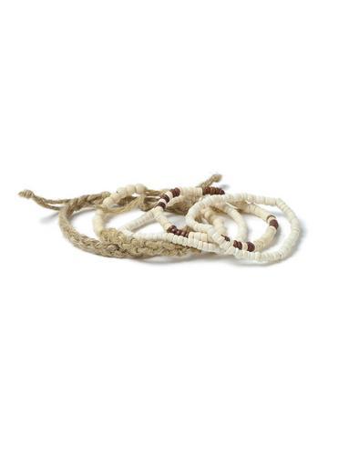 Topman Mens White Beaded Bracelet Pack*