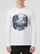 Topman Mens White Canyon Creek Print Long Sleeve T-shirt