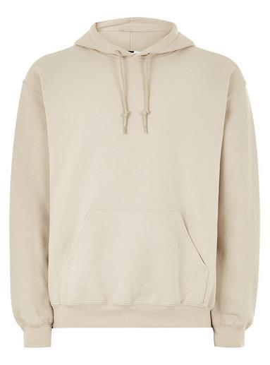 Topman Mens Beige Stone Overhead Hoodie