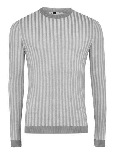 Topman Mens Grey Plaited Jumper