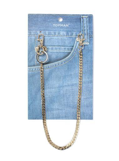 Topman Mens Gold Wallet Chain Necklace*