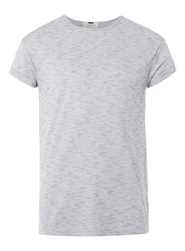 Topman Mens Grey Waffle Textured Roller T-shirt