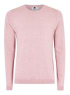 Topman Mens Purple Orchid White Twist Side Ribbed Sweater