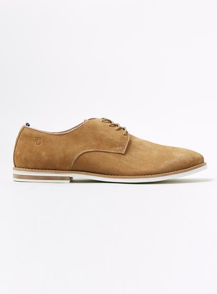 Topman Mens Brown Peter Werth Tan Suede Shoes