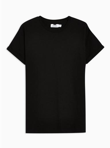 Topman Mens Black Slub Roller T-shirt
