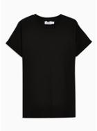 Topman Mens Black Slub Roller T-shirt