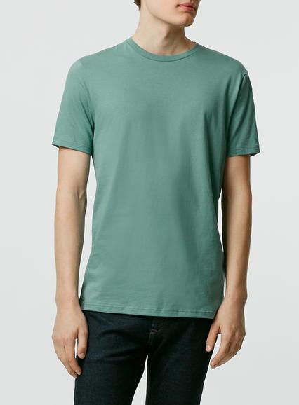 Topman Mens North Green Slim Fit T-shirt
