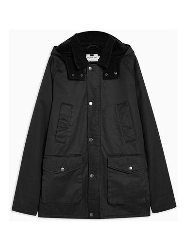 Topman Mens Black Birch Faux Fur Jacket