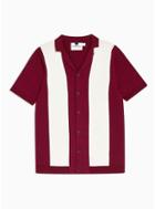 Topman Mens Red And Off White Block Revere Jumper