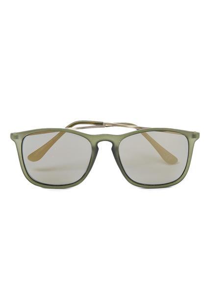 Topman Mens Green Khaki Frosted Sunglasses
