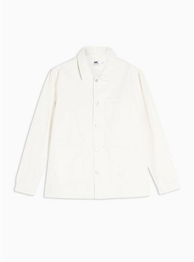 Topman Mens Cream Ecru Cotton Chore Jacket