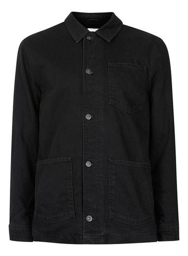Topman Mens Black Borg Lined Jacket