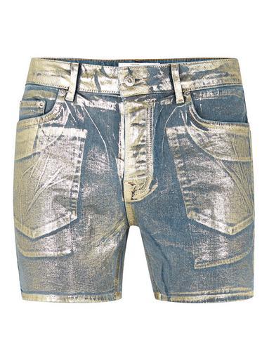 Topman Mens Gold Foil Print Shorts