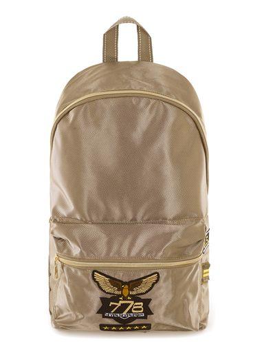 Topman Mens Metallic Gold Military Style Backpack